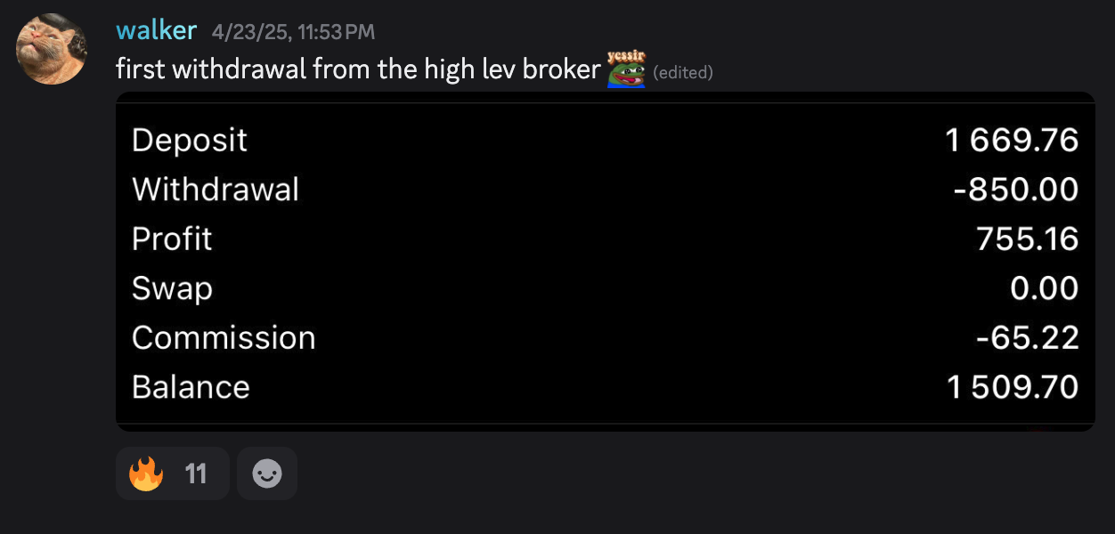 Tom Trades student testimonial 10