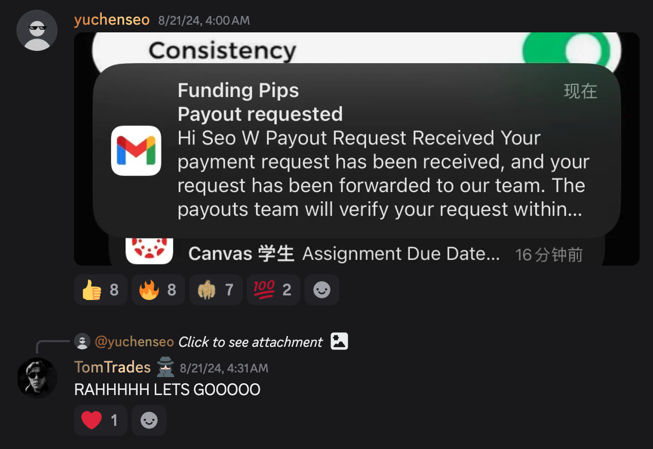 Tom Trades student testimonial 2